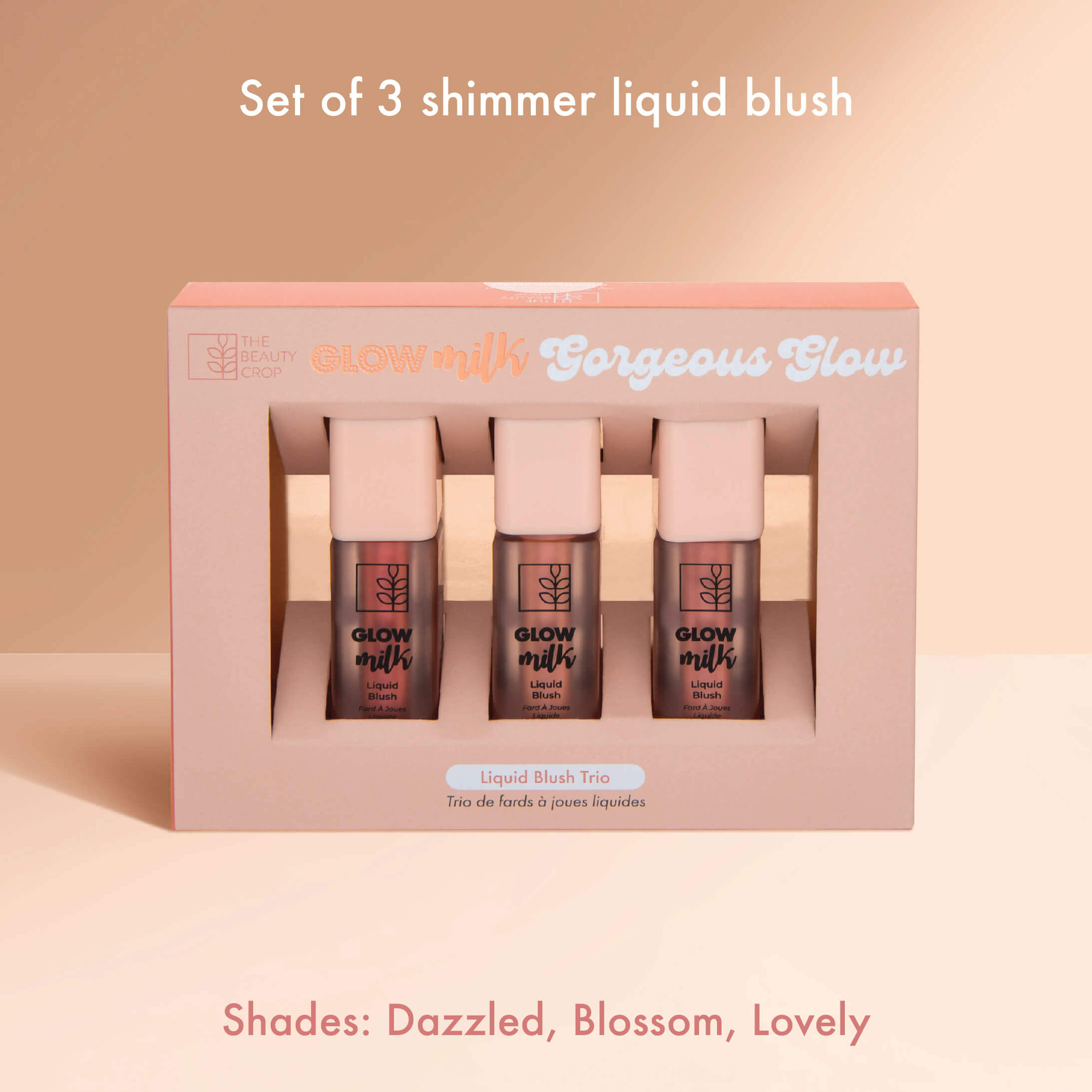 Glow Milk Liquid Shimmer Blush - Set of 3